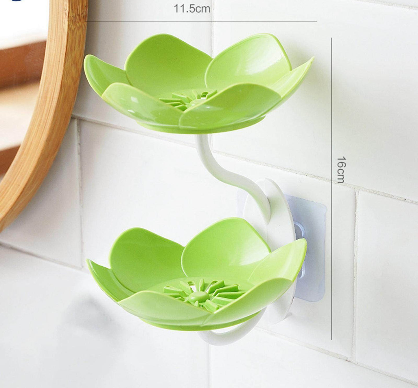 Lotus Flower Wall-Mounted Soap Holder Self-Draining Bathroom & Kitchen Organizer