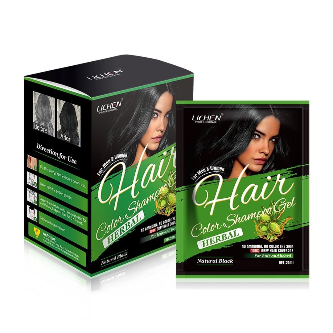 Hair Color Gel Long-Lasting Natural Hair Dye with Smooth Coverage &