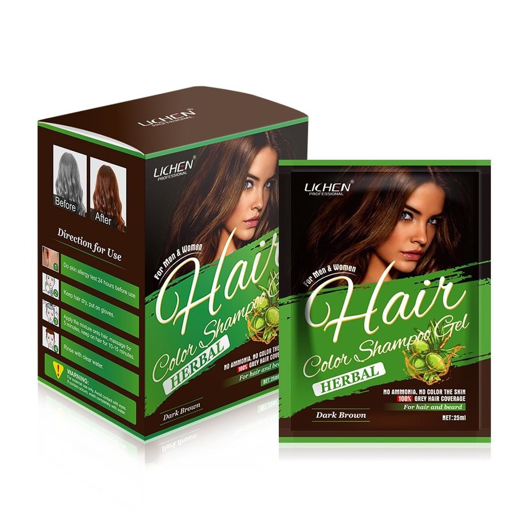 Hair Color Gel Long-Lasting Natural Hair Dye with Smooth Coverage &