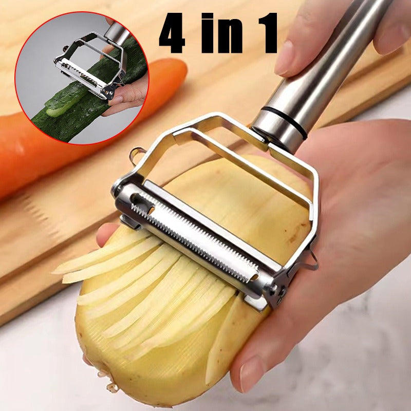 1 Set Stainless Steel Peeler & Slicer Multi-Function Vegetable & Fruit