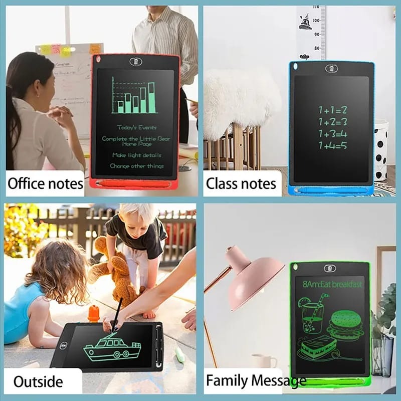 Multi-Color LCD Writing Tablet | Multi-Color Digital Drawing Pad | Erasable E-Writer
