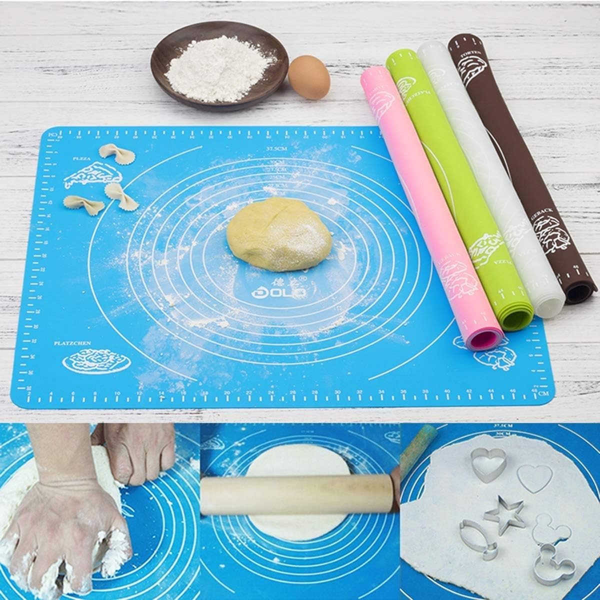 Non-Stick Silicone Baking roti Mat large size With Measurements Heat Resistant Cookie