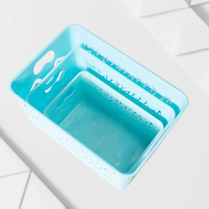 Pack of 3 Smile basket | Storage Organizer Basket | Multipurpose