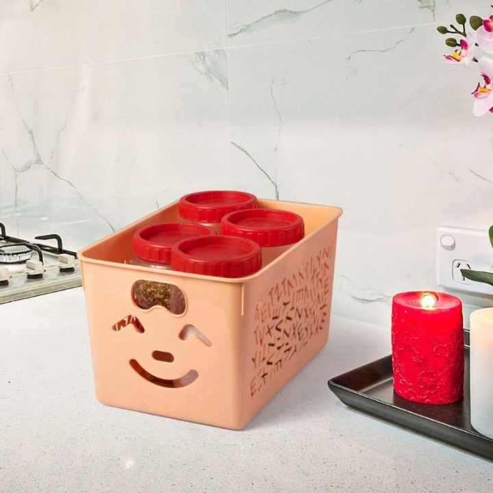 Pack of 3 Smile basket | Storage Organizer Basket | Multipurpose