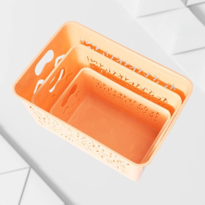 Pack of 3 Smile basket | Storage Organizer Basket | Multipurpose