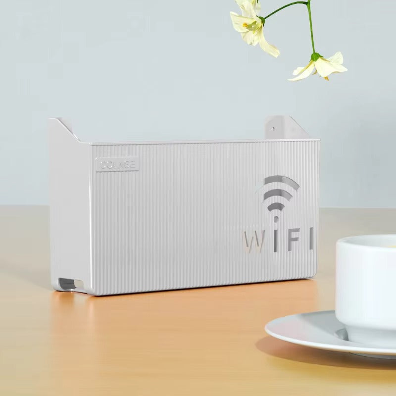 WiFi Router Shelf & Cable Organizer Wall-Mount ABS Plastic Storage Box