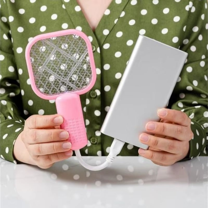 Mini USB Rechargeable Mosquito Racket with UV Light Portable Electric Bug