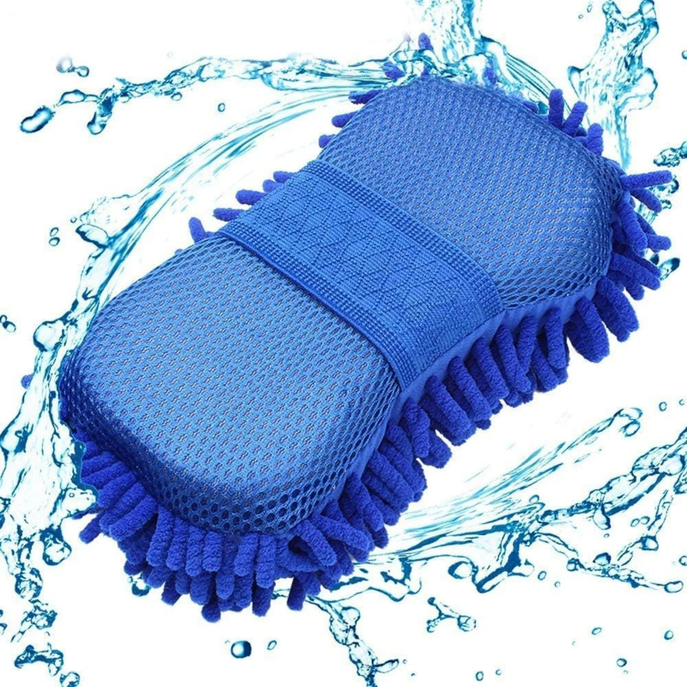 Microfiber Sponge Pad with Grip Handle Multipurpose Microfibre Wash & Dry Cleaning