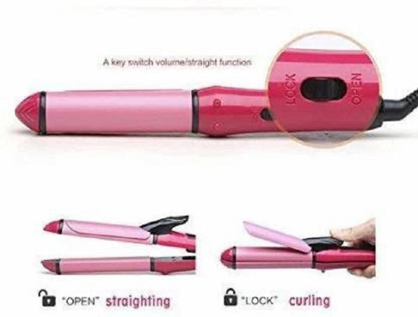 2-in-1 Nova Hair Straightener and Curler Dual-Use Styling Tool with Quick