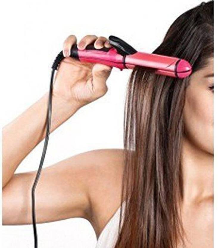 2-in-1 Nova Hair Straightener and Curler Dual-Use Styling Tool with Quick