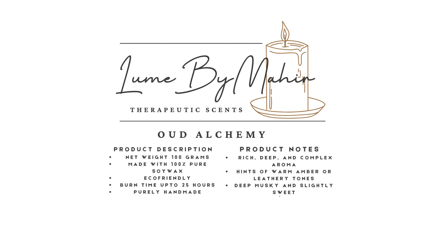 Oud Alchemy Candle | Every Flicker Tells a Tale Handmade Amber