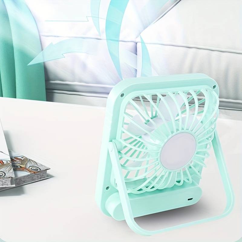 Quite Hanging Desk Fan, Mini USB Rechargeable Fan, Quiet Mini Desktop Cooling