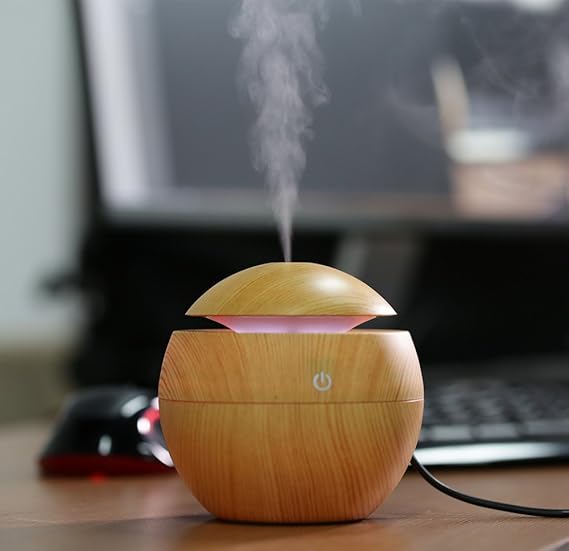 Essential Oil Diffuser Aroma Air wood Humidifier with Colorful Change mist maker