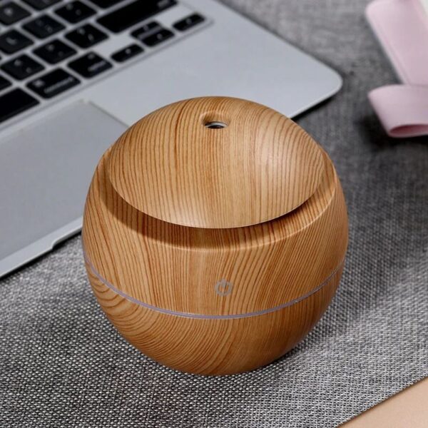 Essential Oil Diffuser Aroma Air wood Humidifier with Colorful Change mist maker
