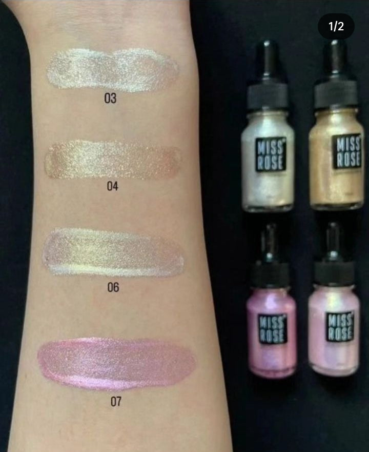 1 Piece Miss Rose High Beam Liquid Highlighter Radiance in Every