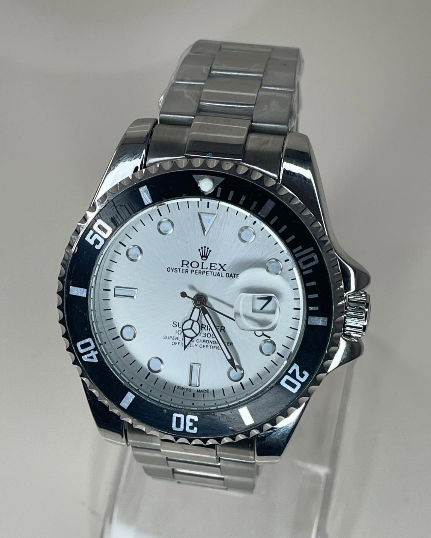 Rolex Men's Formal Quartz Wrist Watch with Stainless Steel Strap ( With
