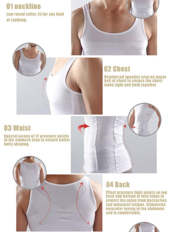 Slim n Fit Body Shaper Vest Shirt - Tank Top Sleeveless Shapewear