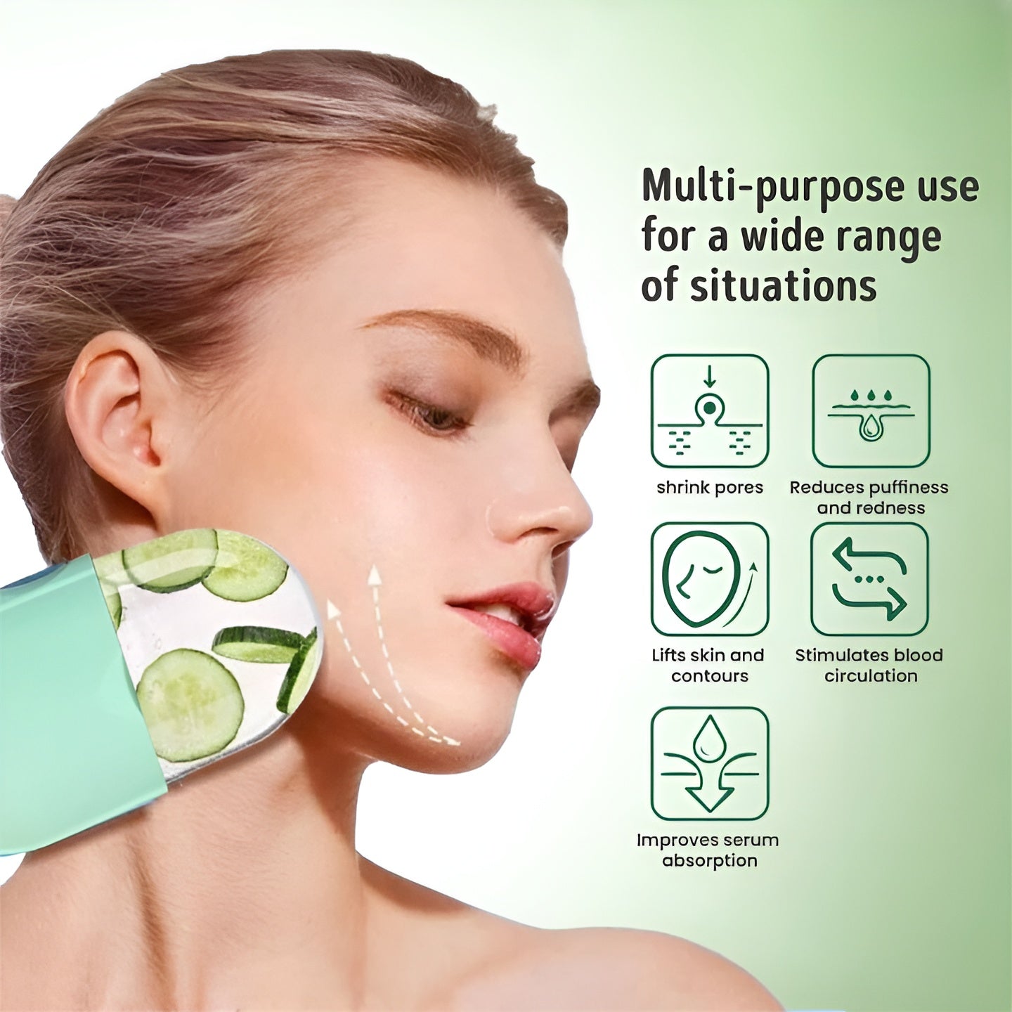 Silicone Cleansing Ice Lattice | Ice Roller Facial Massage | Ice Cube