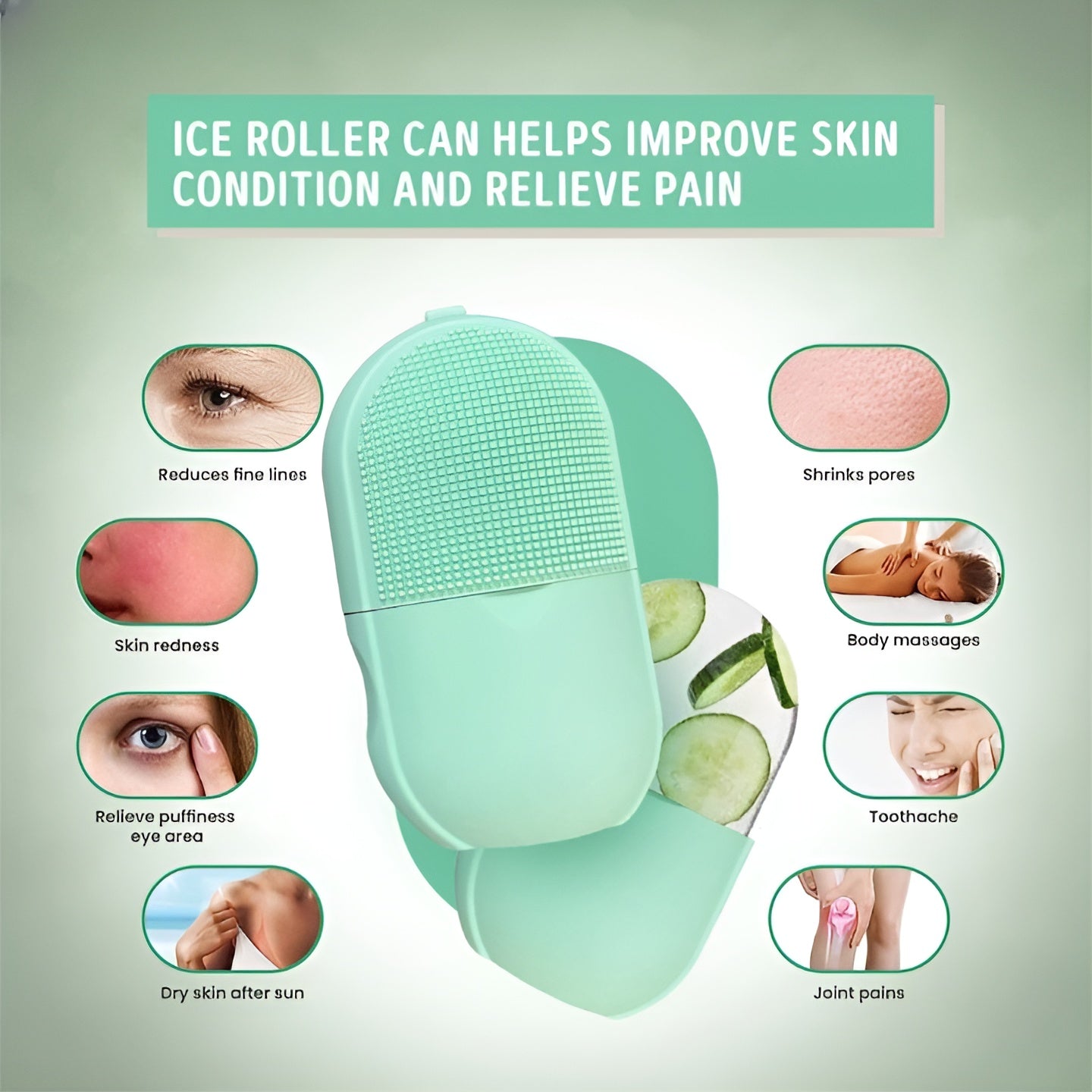 Silicone Cleansing Ice Lattice | Ice Roller Facial Massage | Ice Cube