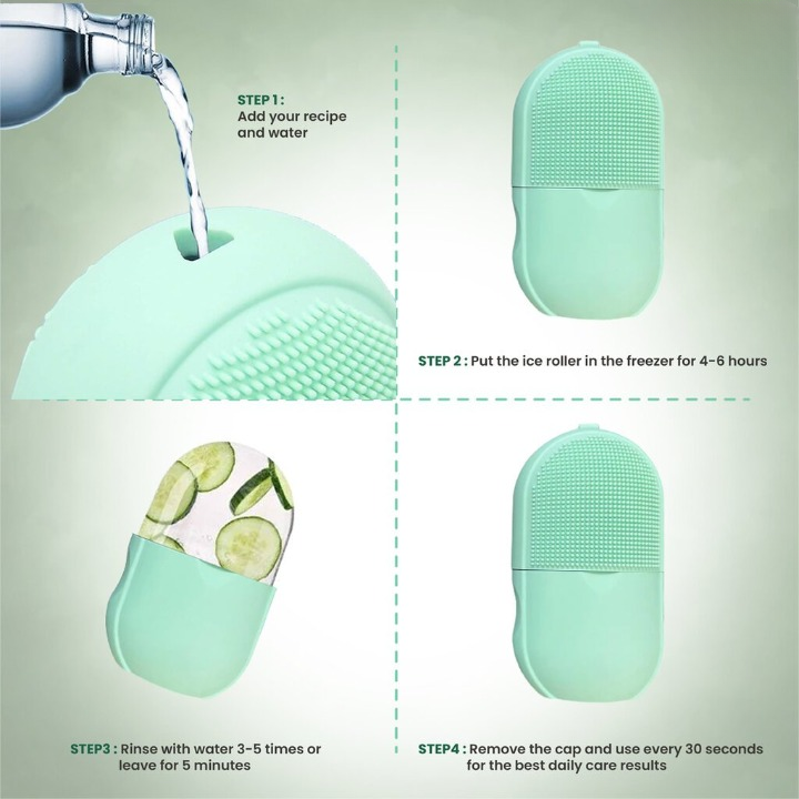 Silicone Cleansing Ice Lattice | Ice Roller Facial Massage | Ice Cube