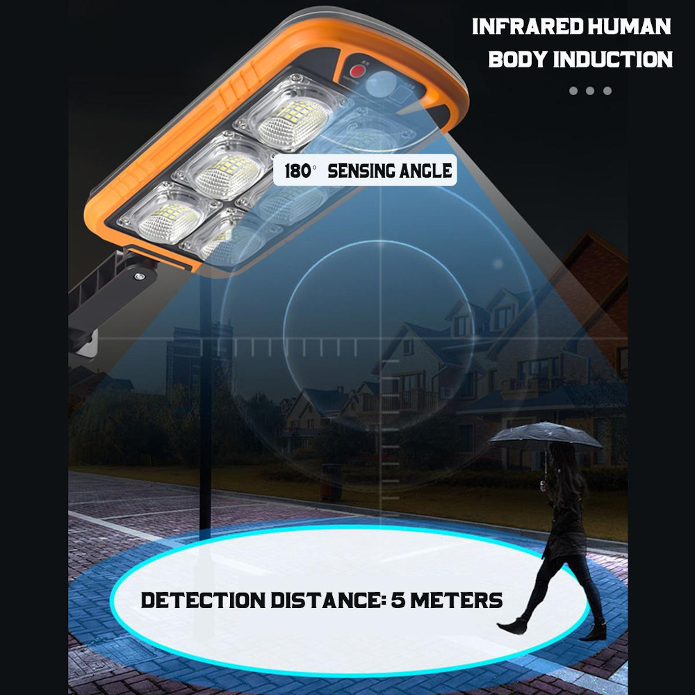 Solar Street COB Light With Sensor ZB-150B | Motion Sensor Security Streetlights