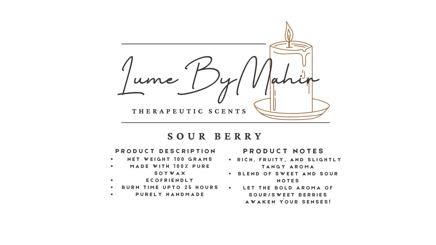 Sour Berry Candle - Sour, Sweet, and Oh-So-Irresistible Handmade Berry Fusion