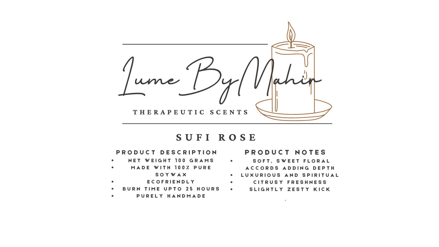 Sufi Rose Candle - A Divine Bloom of Spirituality and Love