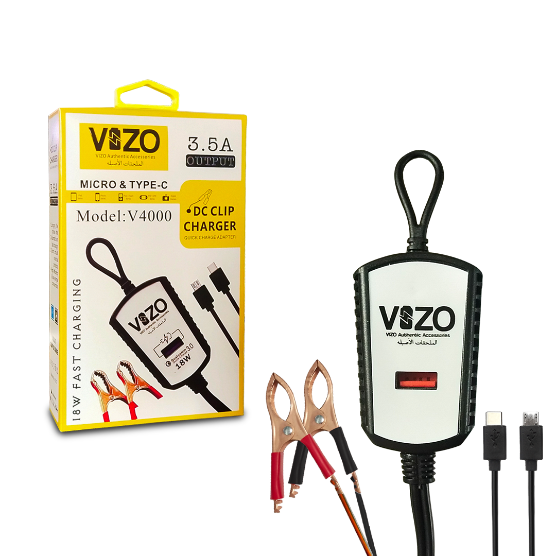 V4000 Dual Cable Clip Charger | Best Quality Type C Charger -