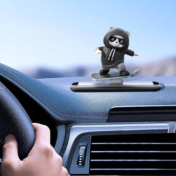 Funny Skateboard Bear Car Dashboard Decoration | Best Quality Decoration Piece For