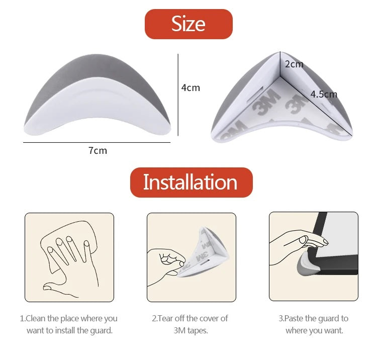 Pack of 4 - Baby Safety Children Protective Corner Guard Baby Safety