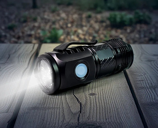 1 Pc Small LED Torch, Rechargeable Torch, 5 Lighting Modes Waterproof Handheld