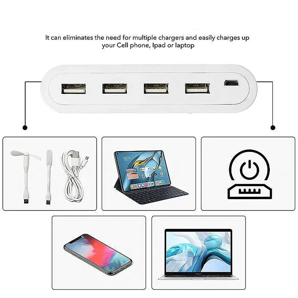 4in1 Hub Is Usb For Pen Drive, Mouse, Keyboards, Camera, Mobile, Tablet,