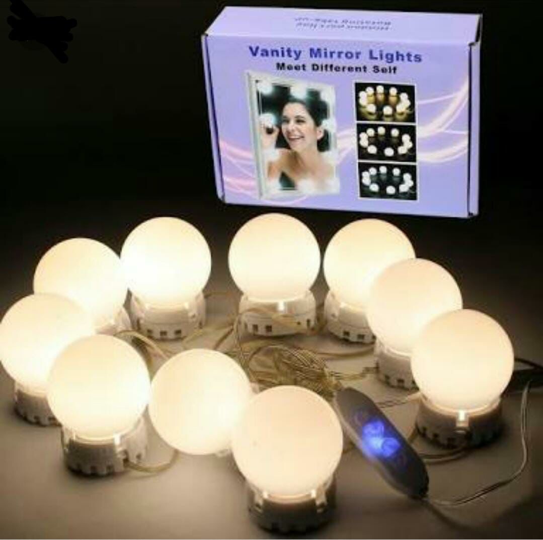 Vanity Light LED Bulbs for Makeup Mirror Stand 10 Bulbs with 3