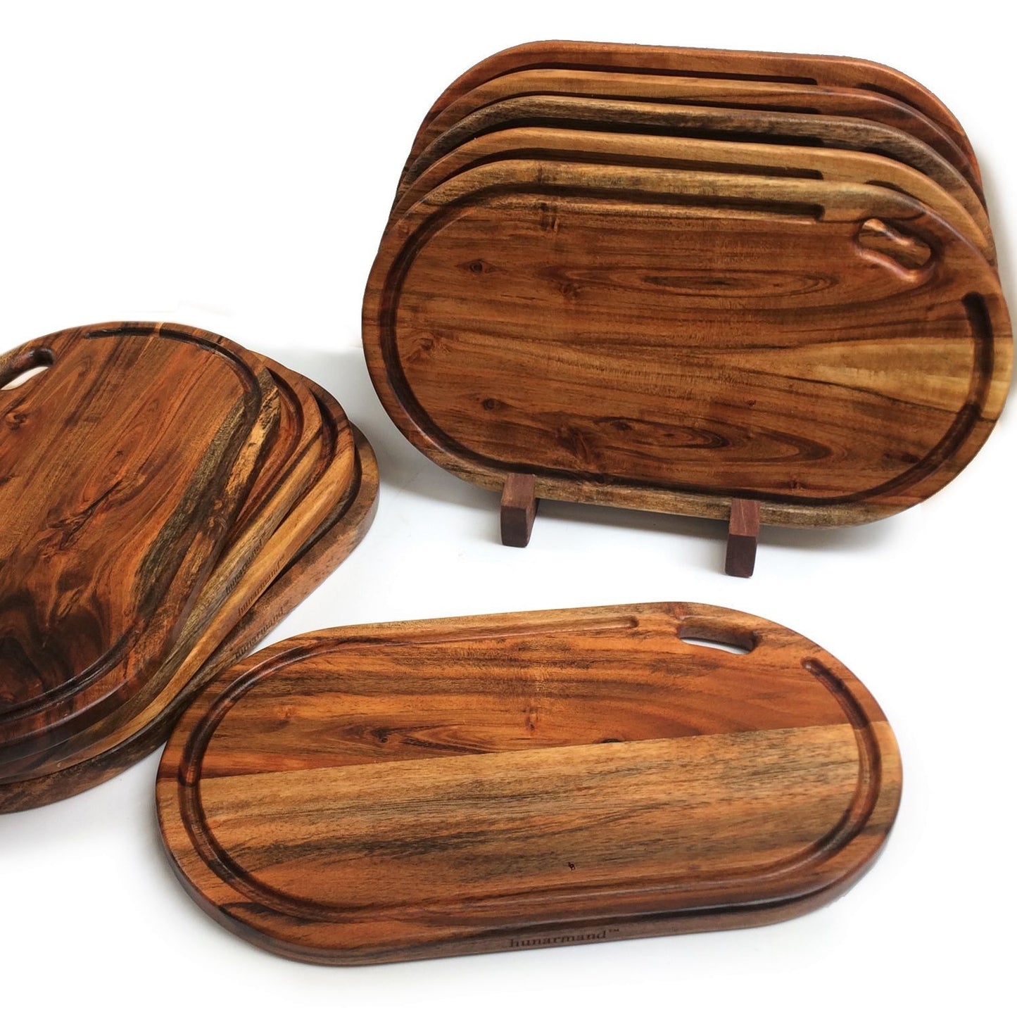 Premium Oblong Acacia Wood Chopping Board 17 x 9 x 2