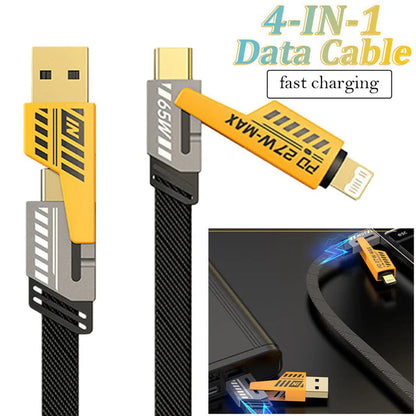 4-in-1 Multi USB Charging Cable USB-C to USB-C, USB-C to Lightning,