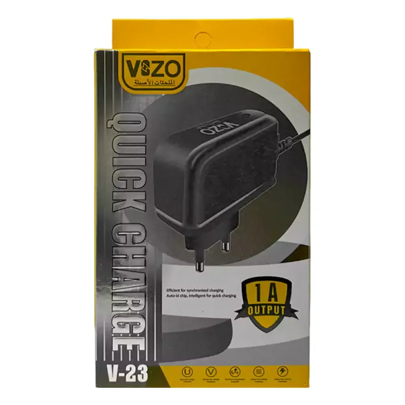 V23 Simple Micro USB Charger with Built-in Cable | Best Quality