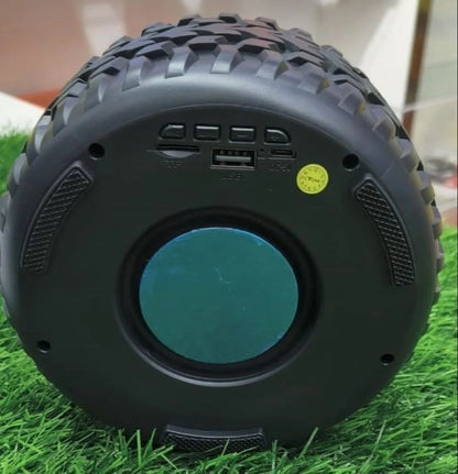 High-Powered Tyre-Shaped Bluetooth Speaker with Deep Extra Bass Portable Wireless Speaker