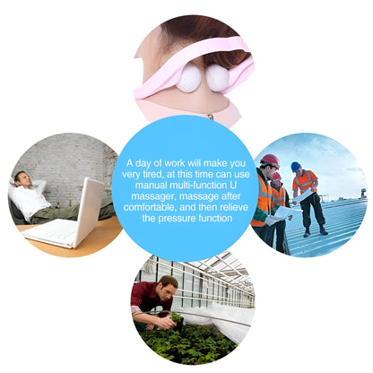 Manual Neck Massager For Cervical pain, deep Tissue | Handheld Massager Tool