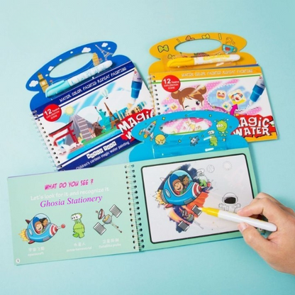 New Magic Water Book Painting Drawing Coloring Board Book Magic Water Pen