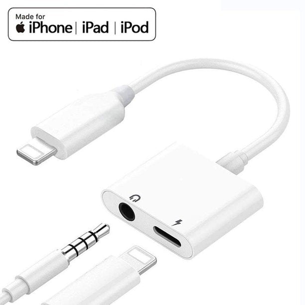 Apple iPhone Connector Lightning to 3.5mm Earphone Jack &amp; Mobile Charging Jack