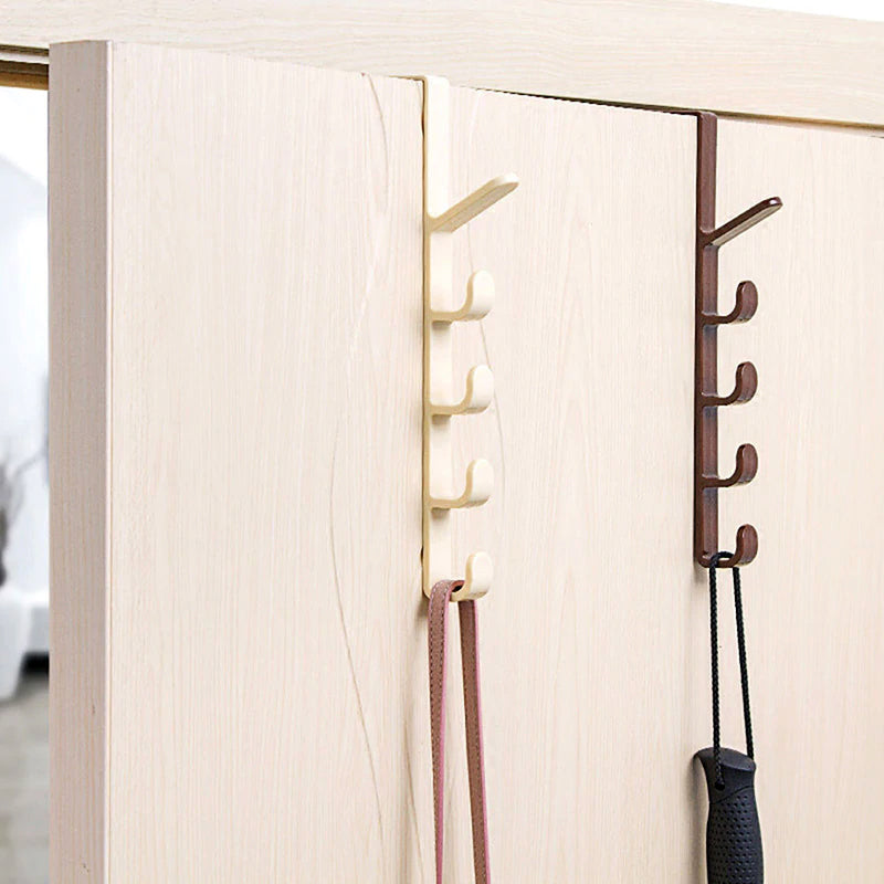 5 Level Over Door Hook for Hanging Coat Hangers, Hats, Purses, Backpacks,