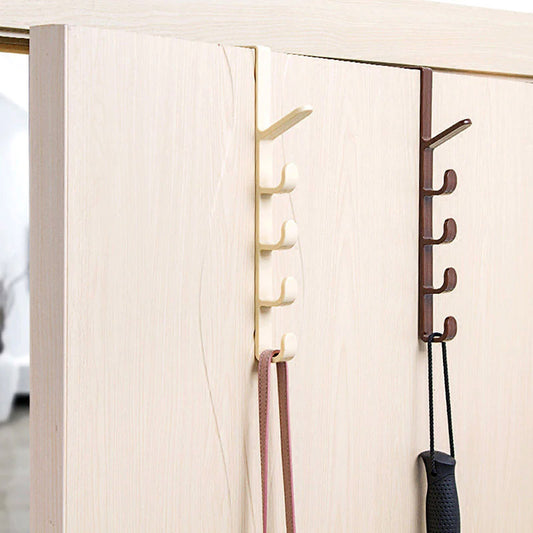 5 Level Over Door Hook for Hanging Coat Hangers, Hats, Purses, Backpacks,