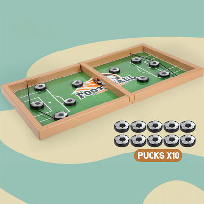 Wooden Sling Puck Game | Football Board Game | Wooden Hockey Soccer