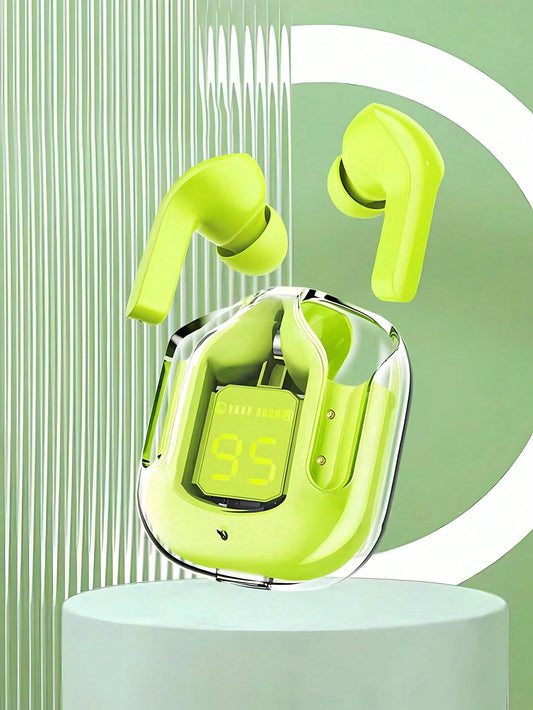 Air31 Earbuds Wireless Crystal Transparent body - with silicone pouch ( random
