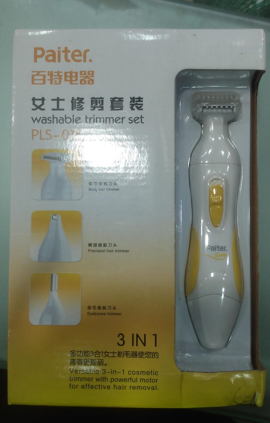Paiter 3 In 1 Electric Lady Shaver Cell Operated