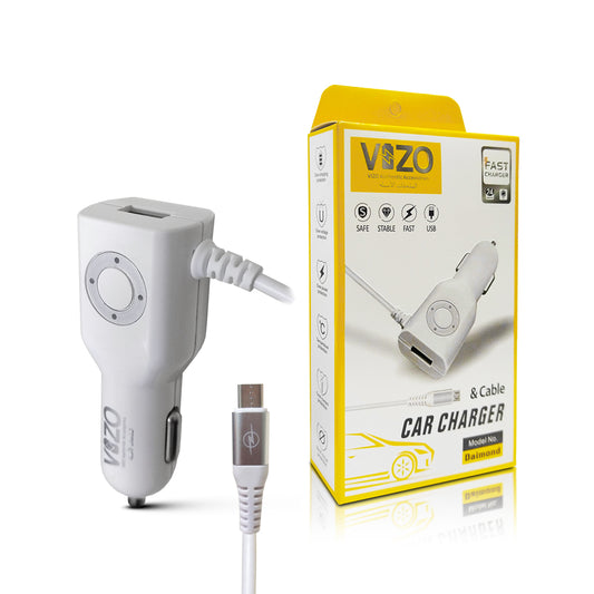 Diamond Car Charger with Built-in Micro Cable &amp; LED Light | Car