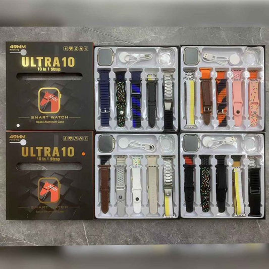 Ultra Smart Watch | 10 in 1 Straps | Super HD