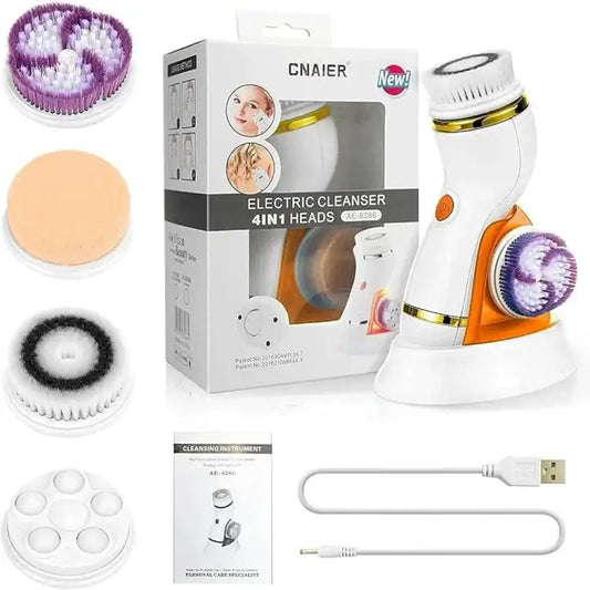 Cnaier 4 in 1 Electric Cleanser | Facial Cleansing Brush &amp; Massager