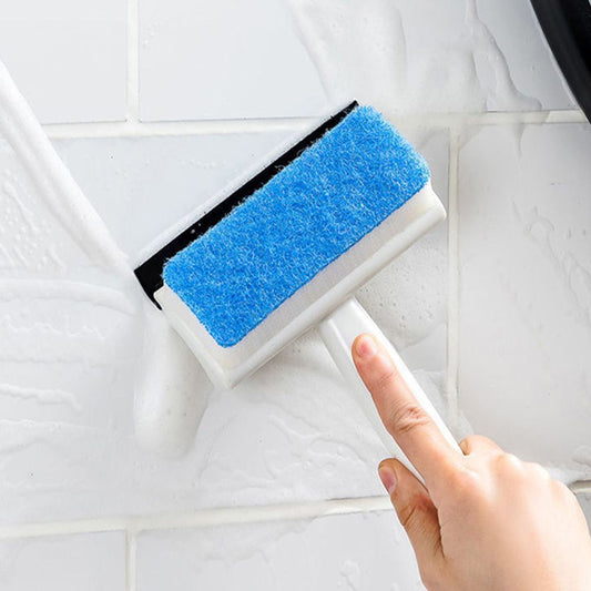 Pack of 2 - Sponge with Wiper for Window Glass, Wall and