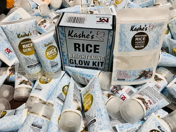 Kashe's Rice Extract Bright &amp; Glow Kit ( Rice Face Wash +